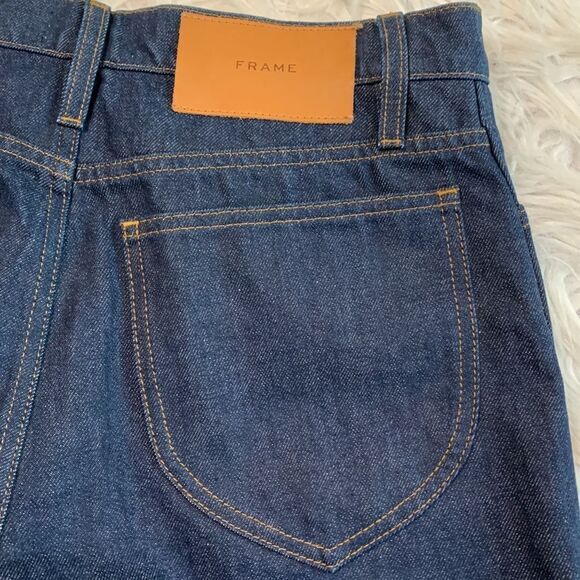 FRAME le Italien Wide Crop Italian rigid denim 100% cotton made in Italy sz 27 - Picture 4 of 12